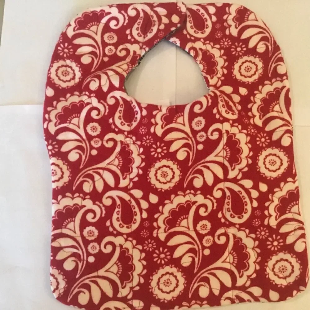 Handmade Quilted Reversible Baby Bib 3/$25